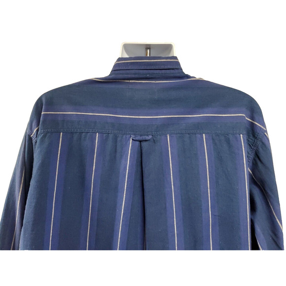 LEVIS MENS VINTAGE 80S DIAMOND LABEL BUTTON UP LONG SLEEVE SHIRT BLUE SIZE L - Picture 11 of 13